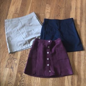 Abercrombie uniform skirt in maroon